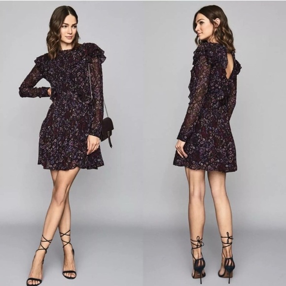 Reiss Dresses & Skirts - Reiss Carey India Ruffle Pintuck Floral Dress